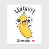 Bananuts Funny Crazy Banana Frucht Pub Aufkleber (Blatt)