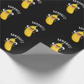 Bananuts Funny Crazy Banana Frucht Pun Dark BG Geschenkpapier (Ecke)