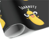 Bananuts Funny Crazy Banana Frucht Pun Dark BG Geschenkpapier (Rolleneckpunkt)