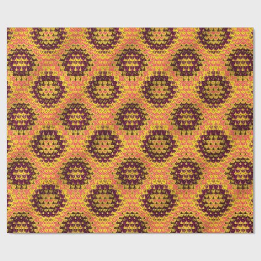 Banarasi Sari-Muster Geschenkpapier (Flach)
