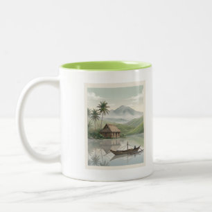 Banaue Reisterrassen Mayon Philippinen Tasse