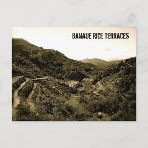 Banaue Rice Terraces (sepia) Postkarte