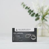 Bancereservice | Elegant Black Visitenkarte (Stehend Vorderseite)