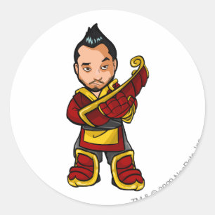 Bancha Ninja Shenkuu Stab Player Runder Aufkleber