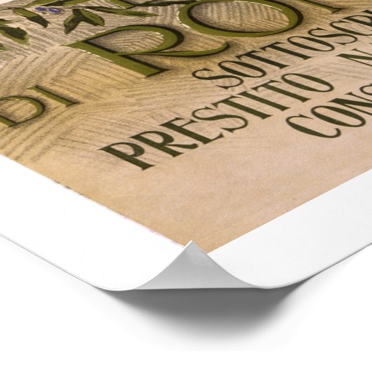 Banco di Roma (weiß) Poster (Ecke)