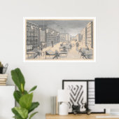 Bancroft Gebäude, 721 Market Street, SF (1418) Poster (Heimbüro)