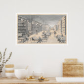 Bancroft Gebäude, 721 Market Street, SF (1418) Poster (Küche)