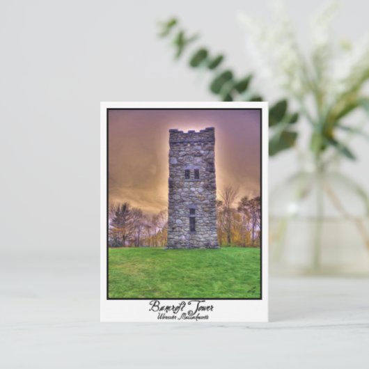 Bancroft Tower Postkarte (Stehend Vorderseite)