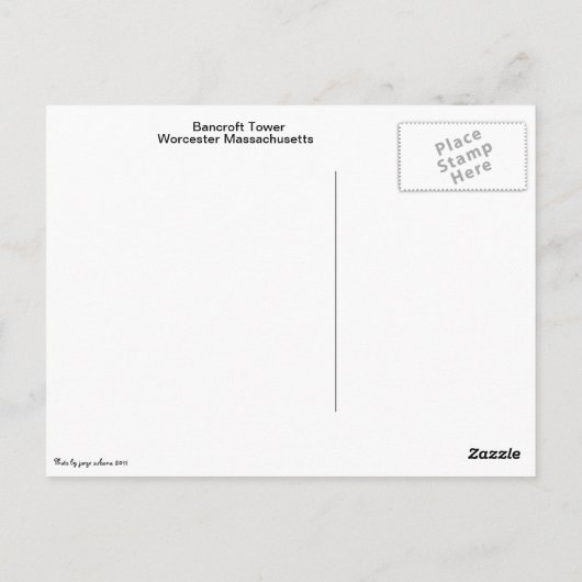 Bancroft Tower Postkarte (Rückseite)