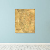 Bancrofts Karte der pazifischen Staaten Leinwanddruck (Insitu (Holzboden))