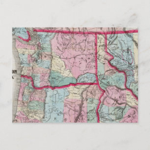 Bancrofts Karte von Oregon, Washington, Idaho