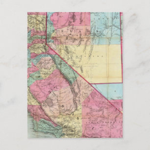 Bancroft's Map of California, Nevada Postkarte