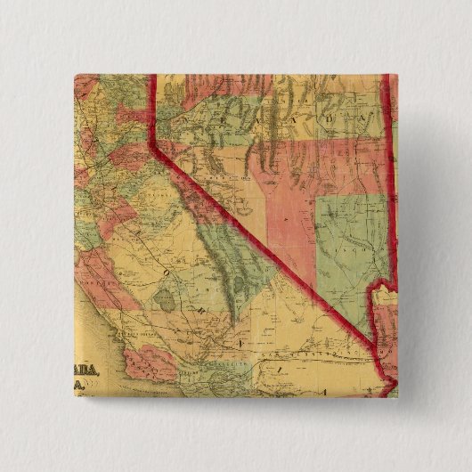 Bancroft's Map of California, Nevada, Utah Button (Vorderseite)