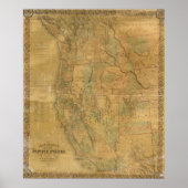 Bancroft's Map Of The Pacific States Poster (Vorne)