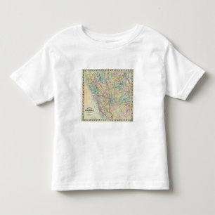 Bancrofts neue Karte von zentralem Kalifornien Kleinkind T-shirt