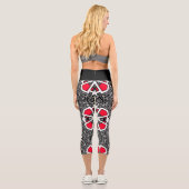 Band 16 Kaleidoskop Art Capri Leggings (Rückseite)