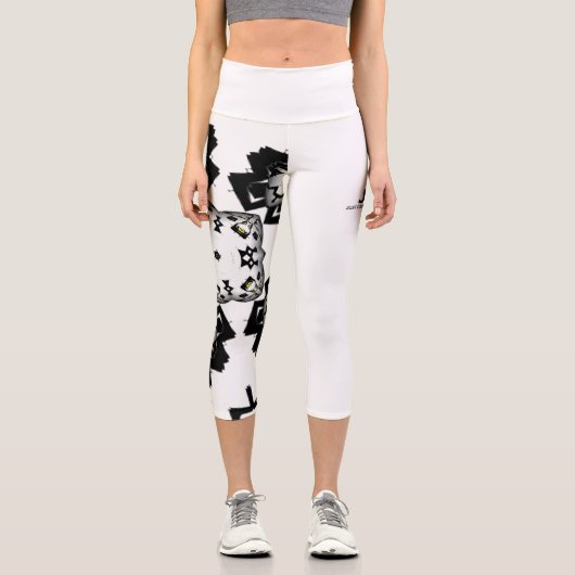 Band 1: Kaleidoskop Art elf Capri Leggings (Vorderseite)