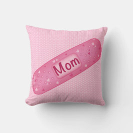 Band-aid mom soft pink Cojín Kissen