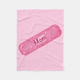 band-aid mom soft pink fleecedecke