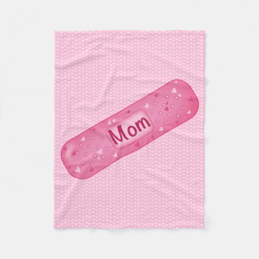 band-aid mom soft pink fleecedecke (Vorderseite)