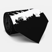 Band auf Bühne-Konzert-Silhouette B&W Krawatte (Gerollt)
