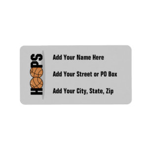 Band-Basketball-T - Shirts und Geschenke Adressaufkleber
