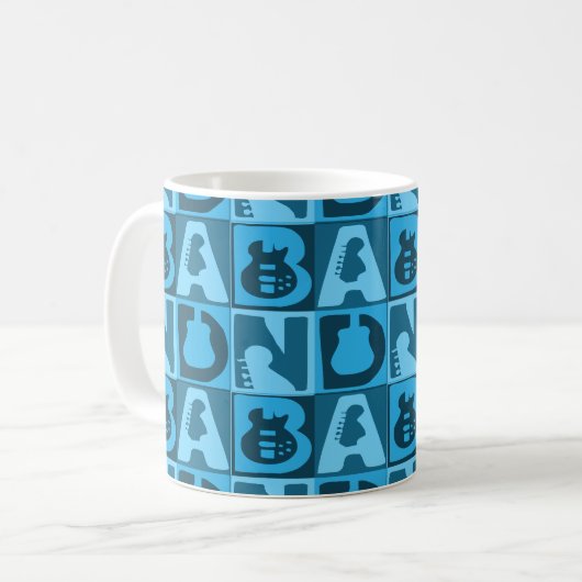Band Blauer Kaffeetasse (Vorderseite Links)