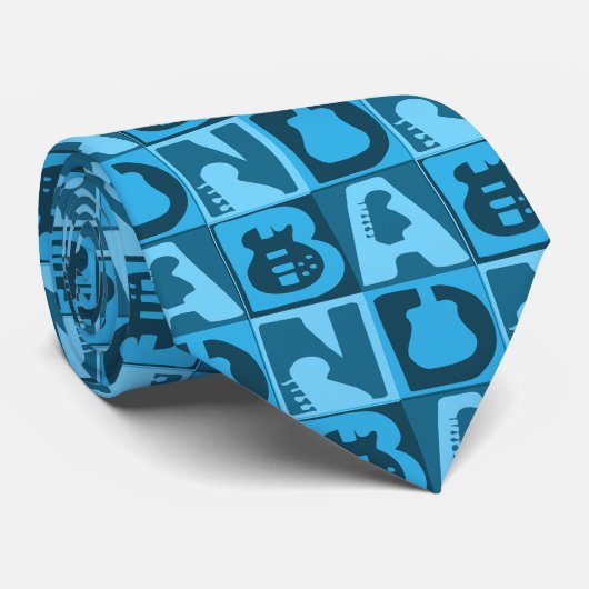 Band Blauer Krawatte (Gerollt)
