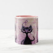 Band-Brustkrebs-Tasse des Kitty rosa Zweifarbige Tasse (Mittel)