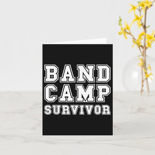Band Camp Survivor Marching Band Trumpett Klarinet Karte (Gelbe Blume)