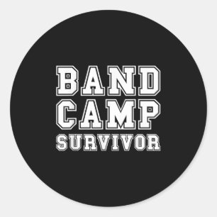 Band Camp Survivor Marching Band Trumpett Klarinet Runder Aufkleber