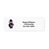 Band Cat Blue Red Drum Personalize Return Address (Vorne)