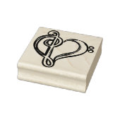 Band Class Bass and Treble Clef Heart Gummistempel (Stempel)