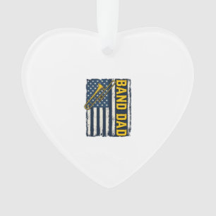 Band-Dad-Posaune-Amerikanische-Flagge-Vintage-Shir Ornament