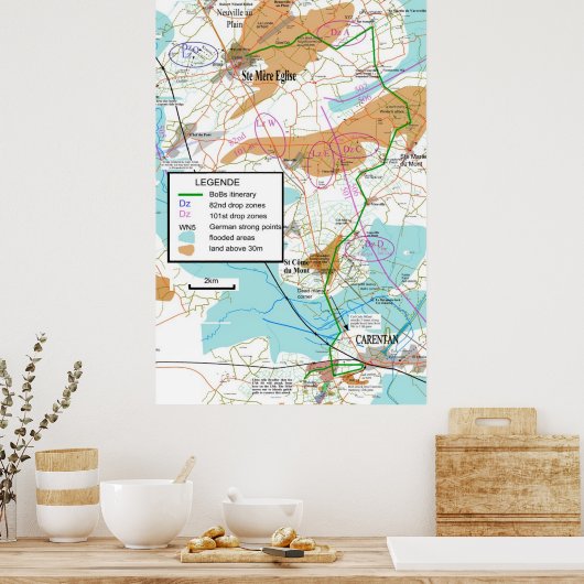 Band der Brüder Karte. Poster (Küche)