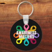 Band des Bewusstseins für den Krebs - Sensibilisie Schlüsselanhänger (Vorderseite)