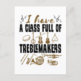 Band Director Teacher Class Full of Treblemakers Postkarte