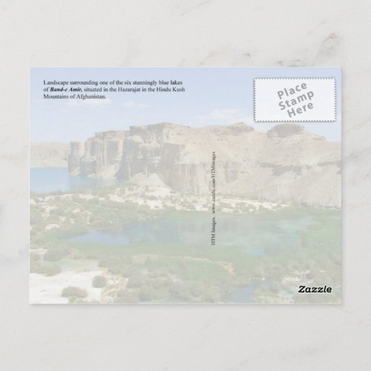 Band-e Amir, Afghanistan Postkarte (Rückseite)