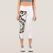 Band eins Kaleidoskop Art drei Capri Leggings (Vorderseite)