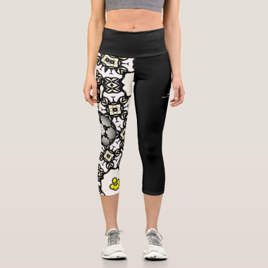 Band eins Kaleidoskop Kunst sieben Capri Leggings (Vorderseite)
