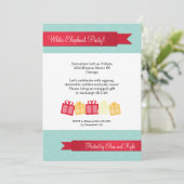 Band-Eisblau WeihnachtsParty des Einladung (Stehend Vorderseite)