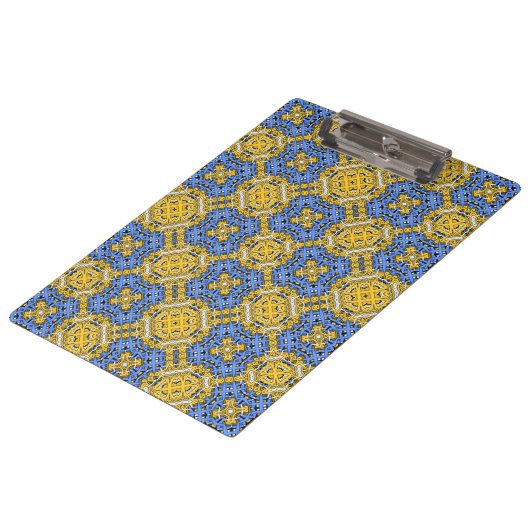 Band elf Kaleidoskop Art Zwölf Klemmbrett (Schrägansicht)