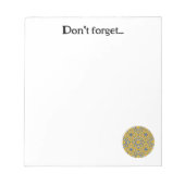 Band elf Kaleidoskop-Kunst 10 Notizblock (Vorderseite)