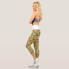 Band elf Kaleidoskop-Kunst achtzehn Capri Leggings