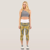 Band elf Kaleidoskop-Kunst einundzwanzig Capri Leggings (Vorderseite)