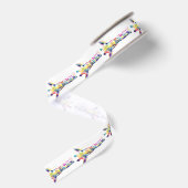 Band - Farbiger Giraffe Ripsband (Rückseite)