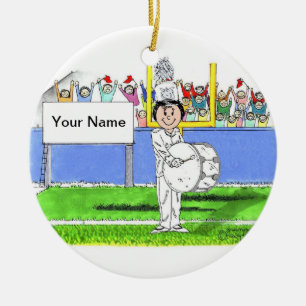 Band, große Trommel - Frau Keramikornament