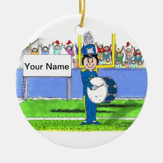 Band, große Trommel - Frau Keramikornament (Vorne)