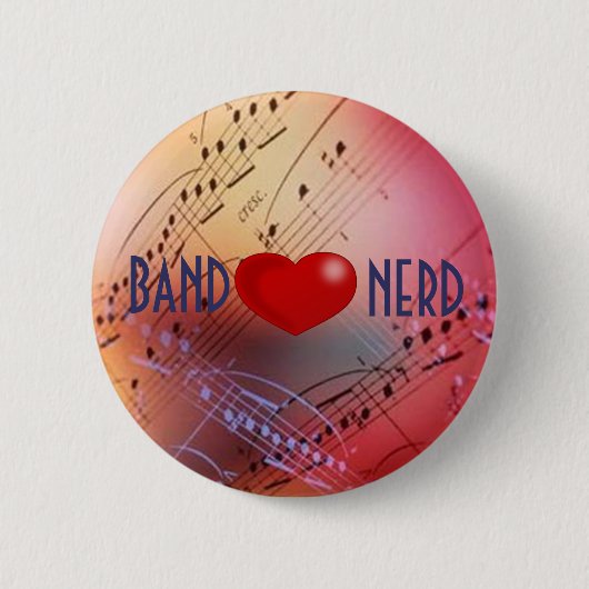 Band *heart* Nerd-Knopf Button (Vorderseite)