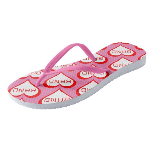 Band Hearts Badesandalen (Schrägansicht)